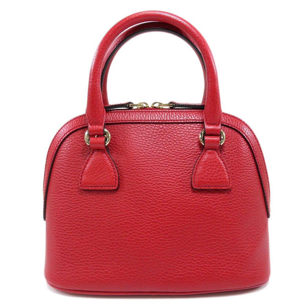 Gucci red Charm leather Dome GG Leather vibrant Red